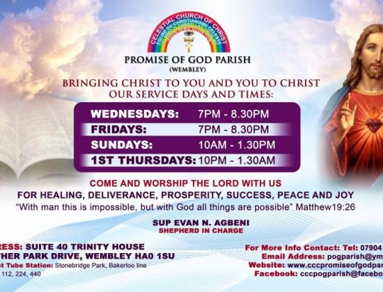 Celestial Church of Christ Wembley Promise of God Parish