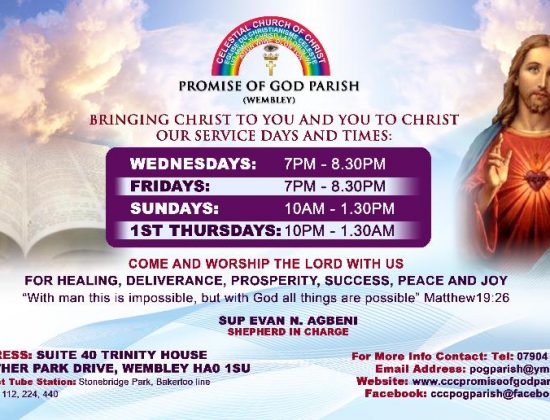 Celestial Church of Christ Wembley Promise of God Parish