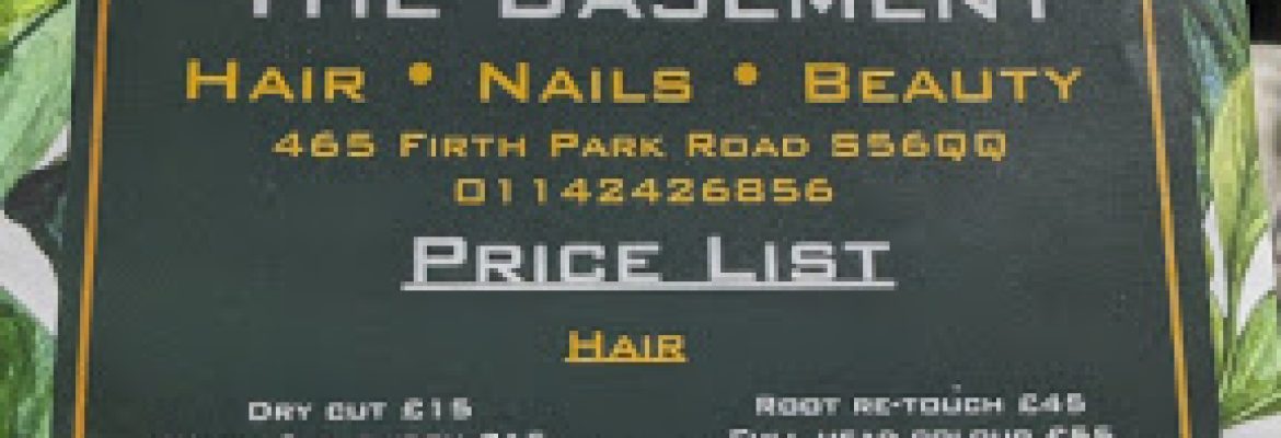 Basement hair and beauty salon – sheffield