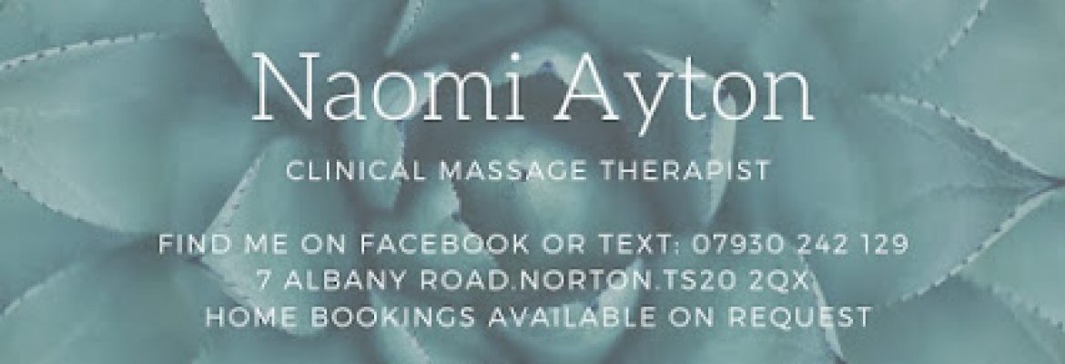 Naomi Ayton Clinical Massage Therapist – Middlesbrough